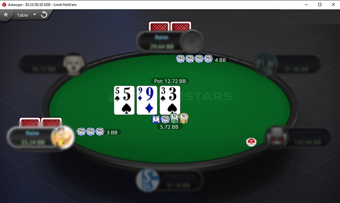 Пример раздачи Limit Holdem