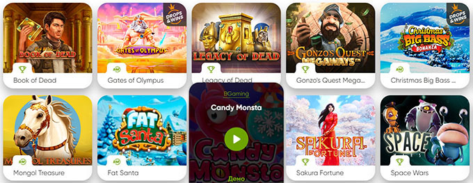 Ассортимент игр на русскоязычном сайте