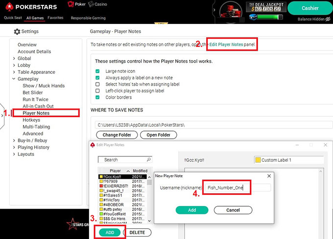 PokerStars метки