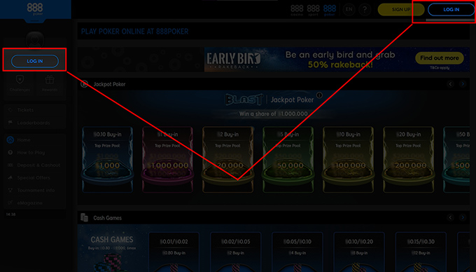 Вход в учетную запись на клоне 888 Покер